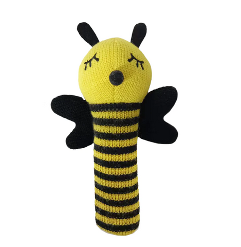 <b>Hand knit Rattle - Bee</b>