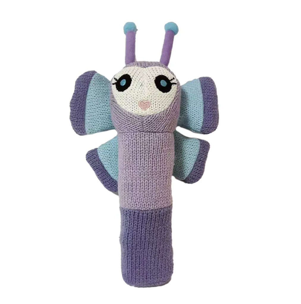 Hand knit Rattle - Butterfly – Ollie & Lloyd