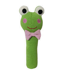 <b>Hand knit Rattle - Frog</b>