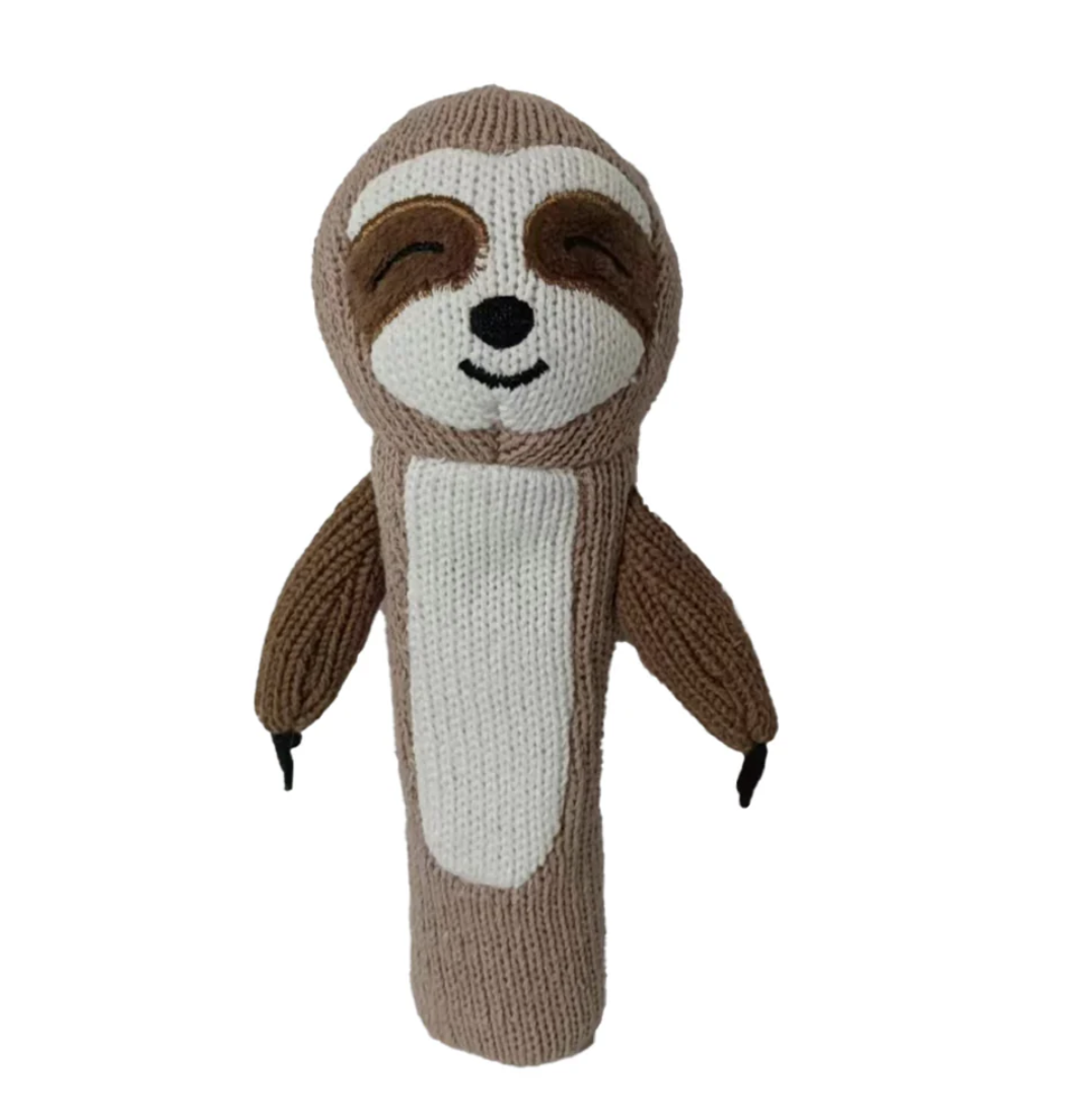 <b>Hand knit Rattle - Sloth</b>