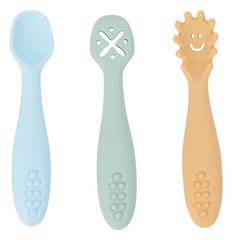 <b>Baby silicon Cutlery set - Seaside</b>