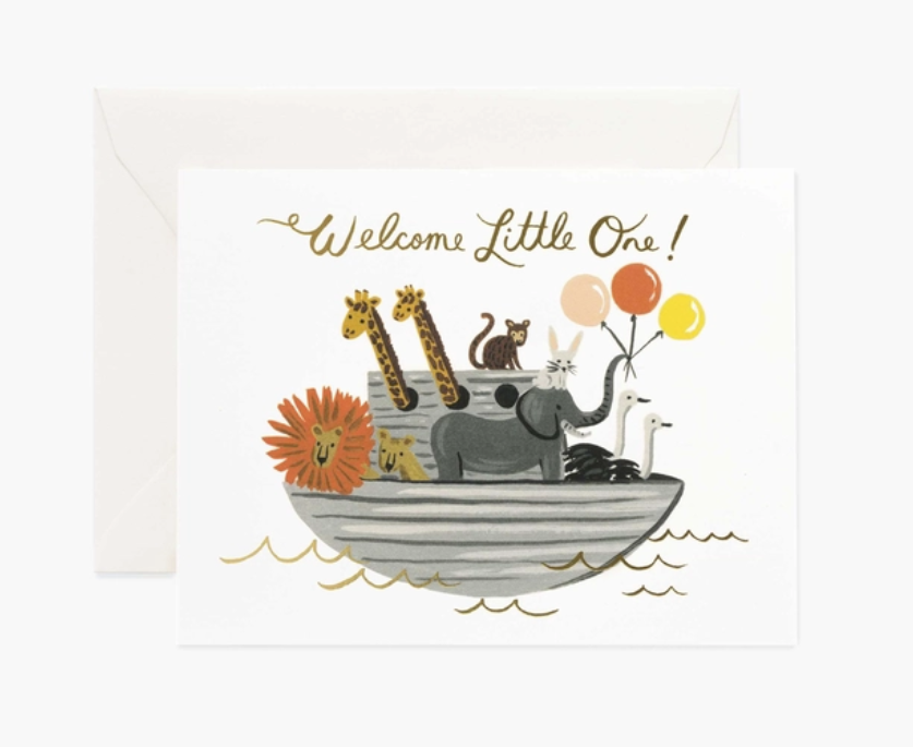 <b>Welcome Little One - Noah's Ark Card</b>