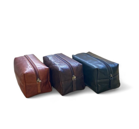 <b>Vintage Leather Travel Wet pack - Black</b>