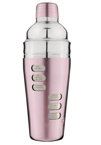 <b>Recipe Cocktail Shaker - Pink</b>