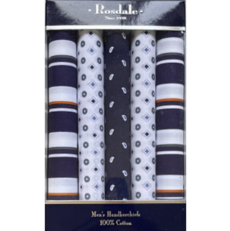 <b>Men's set of 5 Handkerchiefs - Bold</b>