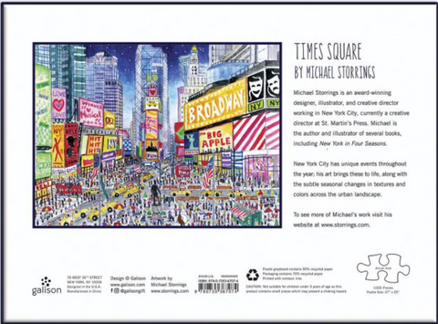 <b>Micheal Storrings Jigsaw Puzzle - Times Square</b>