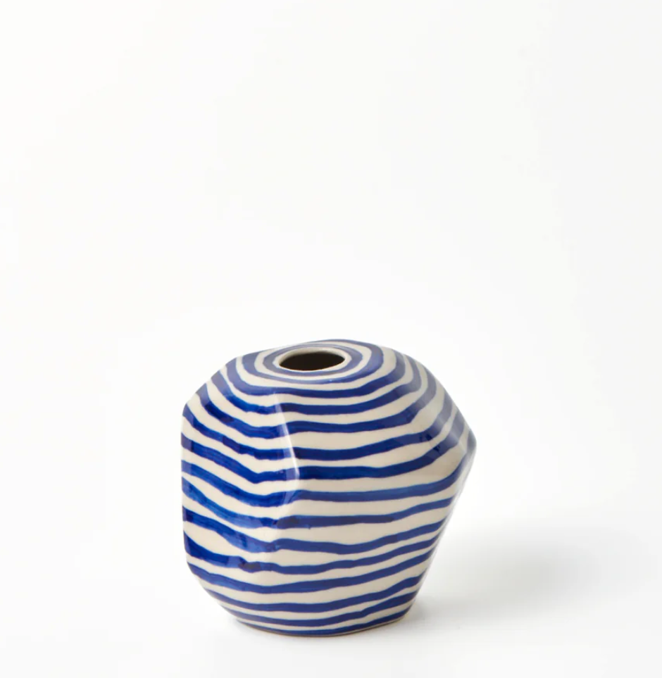 <b>Stripe Facet Small Bud Vase</b>