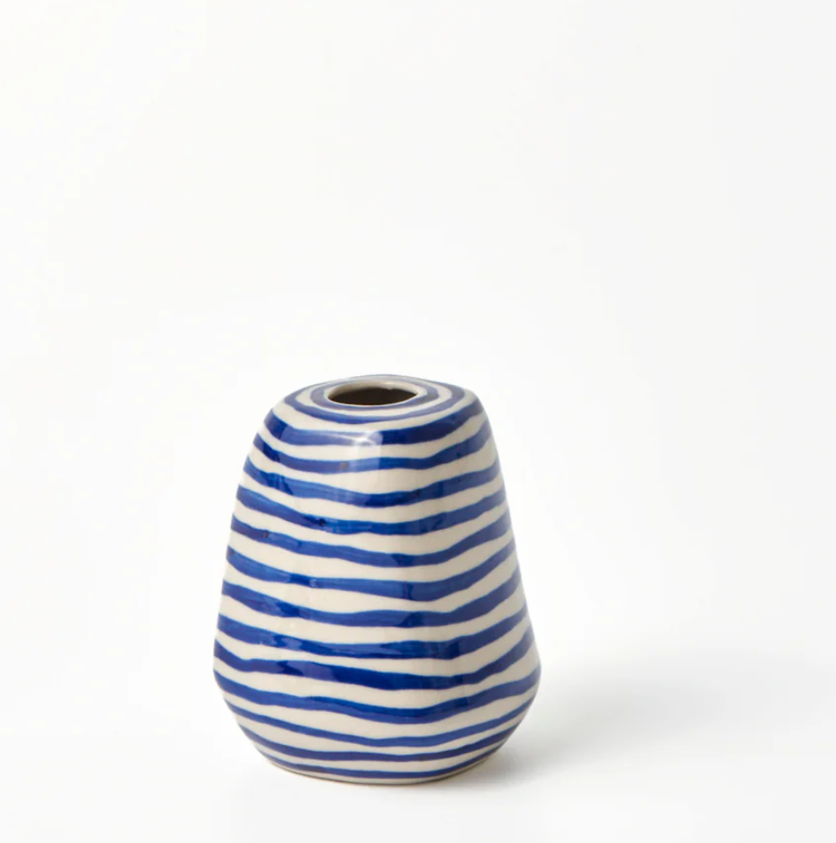 <b>Stripe Facet Medium Bud Vase</b>