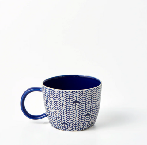 <b>Blue Weave Mug</b>