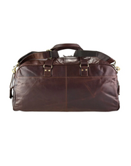 <b>Leather Overnight Travel Bag - Chocolate</b>