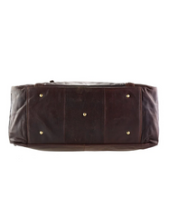 <b>Leather Overnight Travel Bag - Chocolate</b>