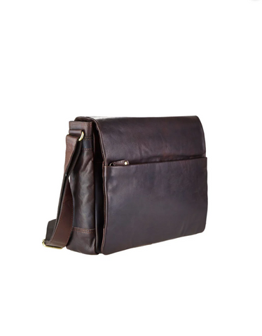 <b>Jonathan Leather Satchel - Chocolate</b>