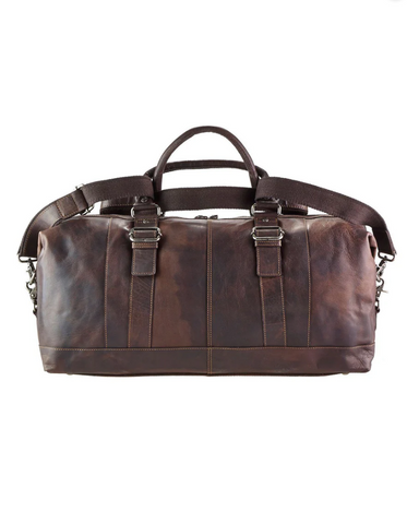 <b>Toowoomba Leather Overnight Travel Bag - Tan</b>