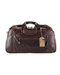 <b>Leather Overnight Travel Bag - Chocolate</b>