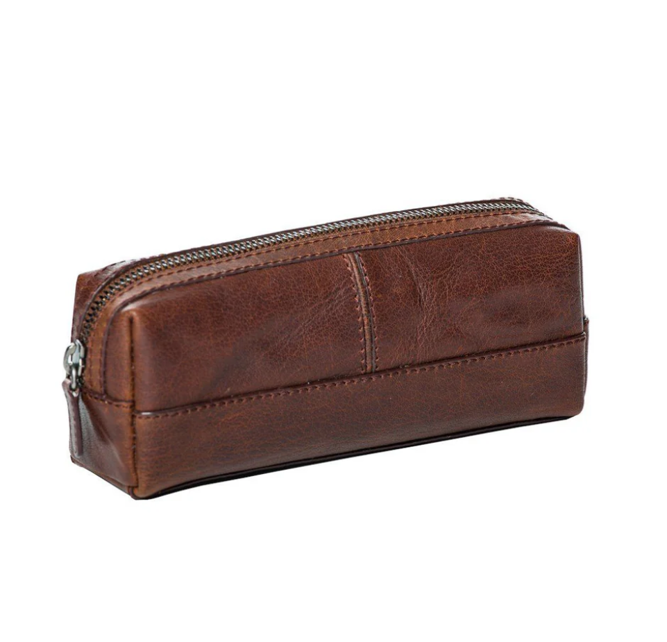 <b>Hemmingway Leather Pencil Case - Tan</b>