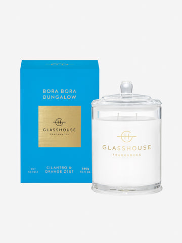<b>Glasshouse Fragrances</b>  <br>Bora Bora Bungalow 380g Soy Candle