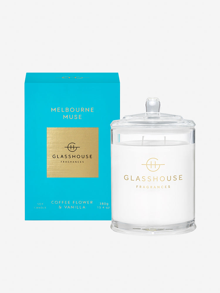 <b>Glasshouse Fragrances</b>  <br>Melbourne Muse 380g Soy Candle