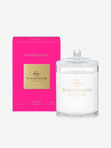 <b>Glasshouse Fragrances</b>  <br>Rendezvous 380g Soy Candle