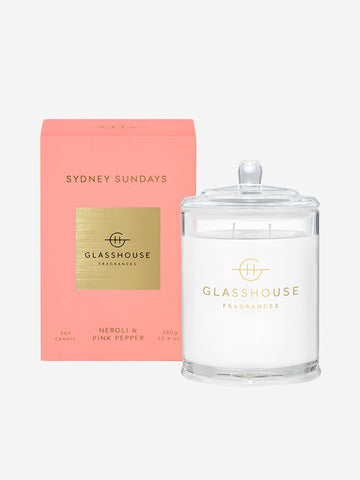 <b>Glasshouse Fragrances</b>  <br>Sydney Sundays 380g Soy Candle